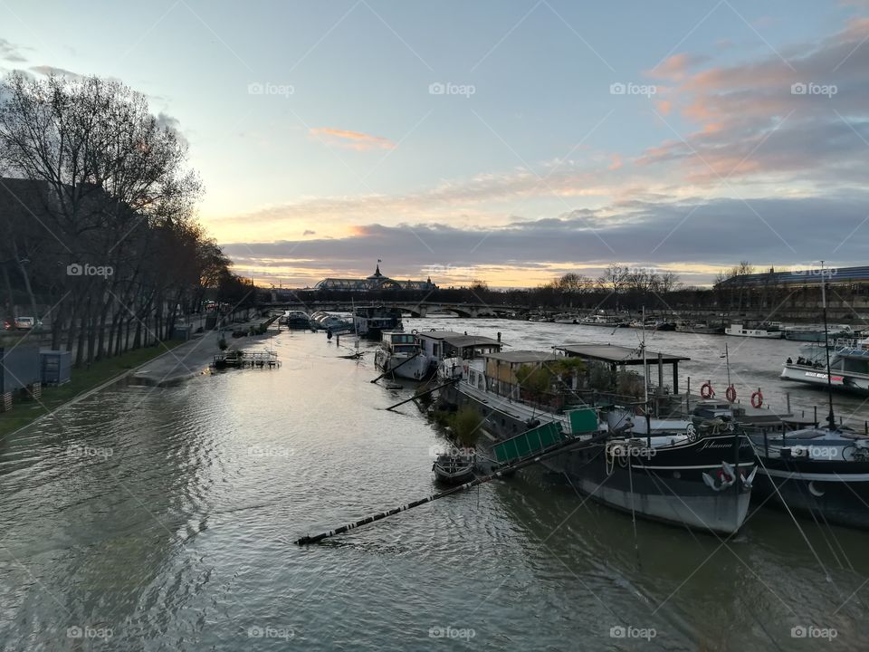 paris in the evening