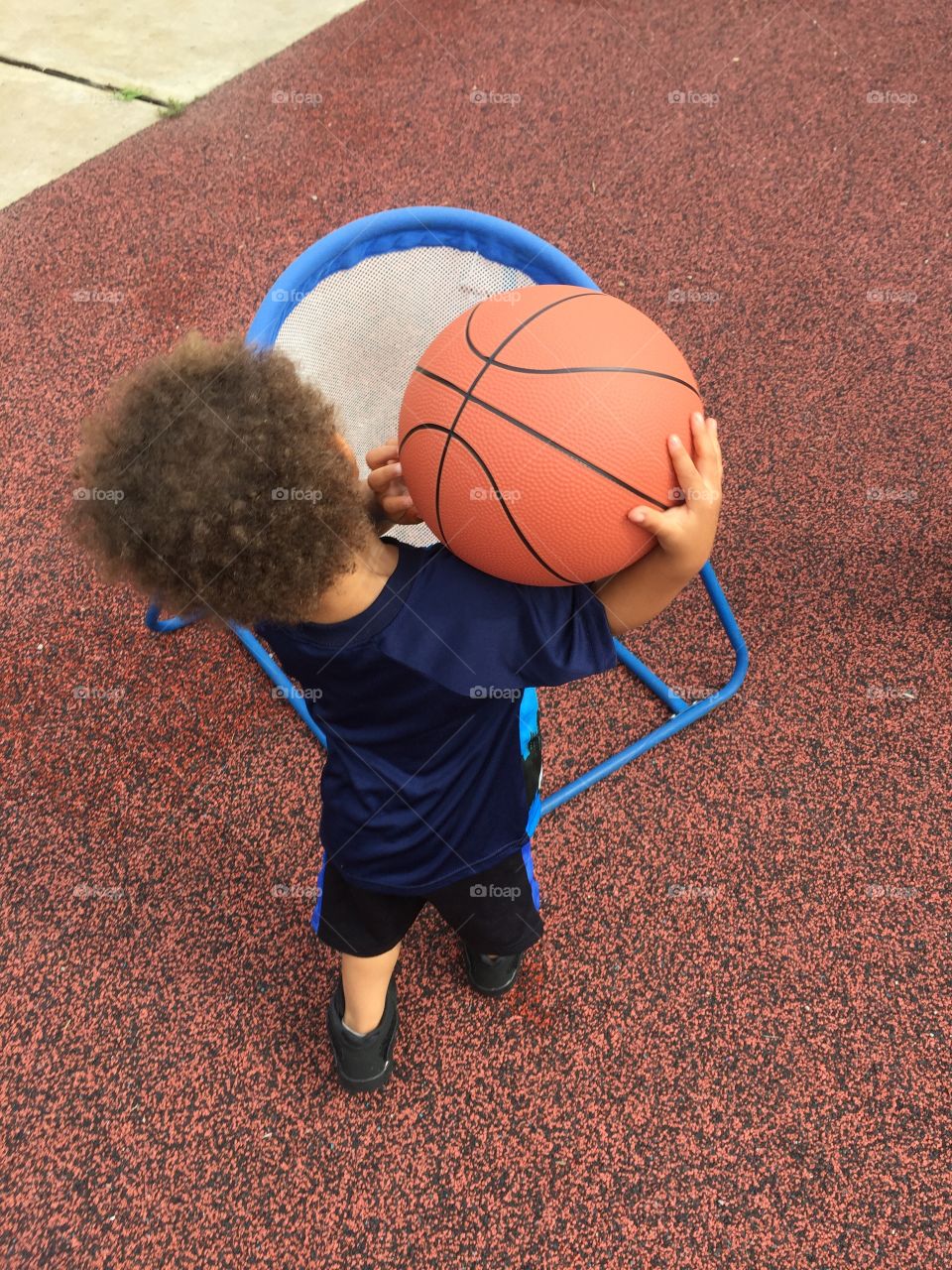 Little Baller Practicing His Skills