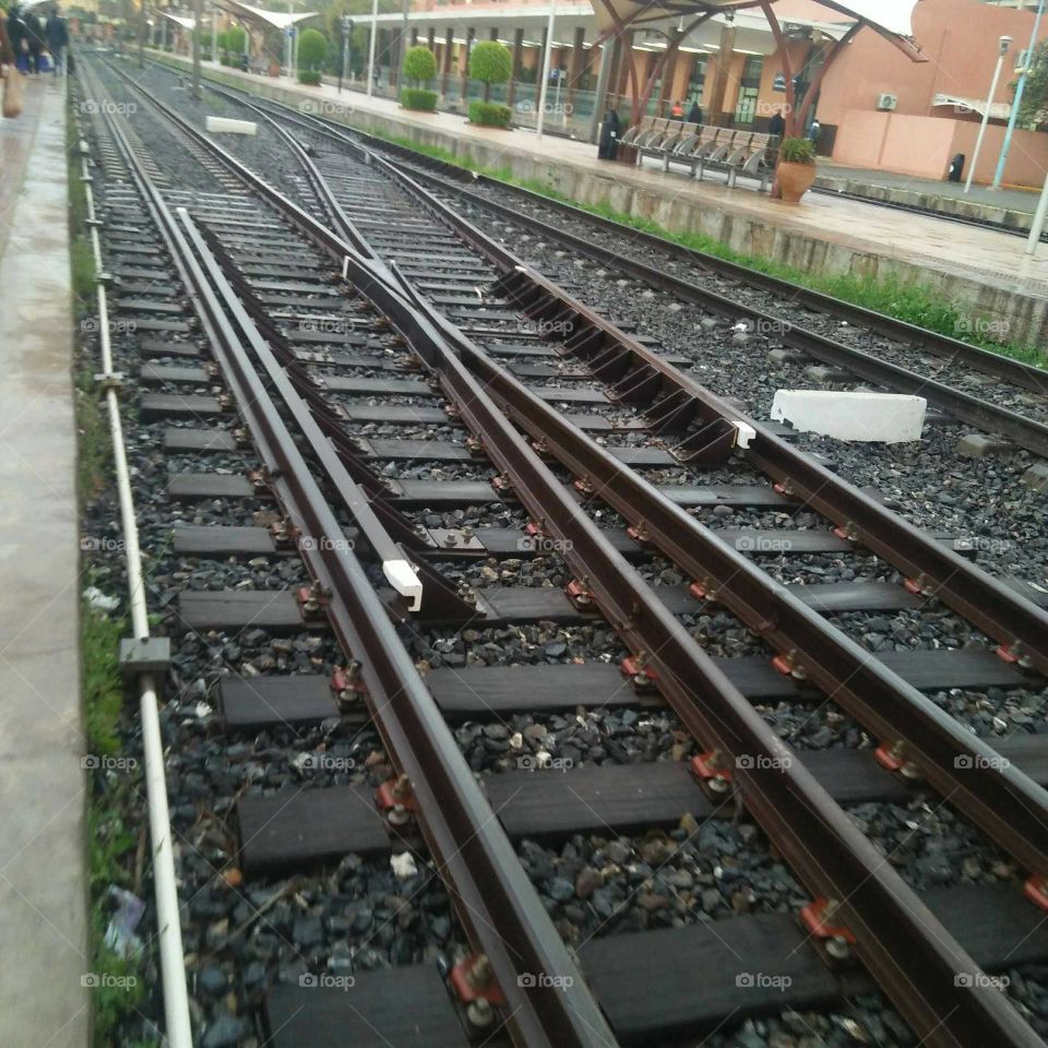 Railway made of metals