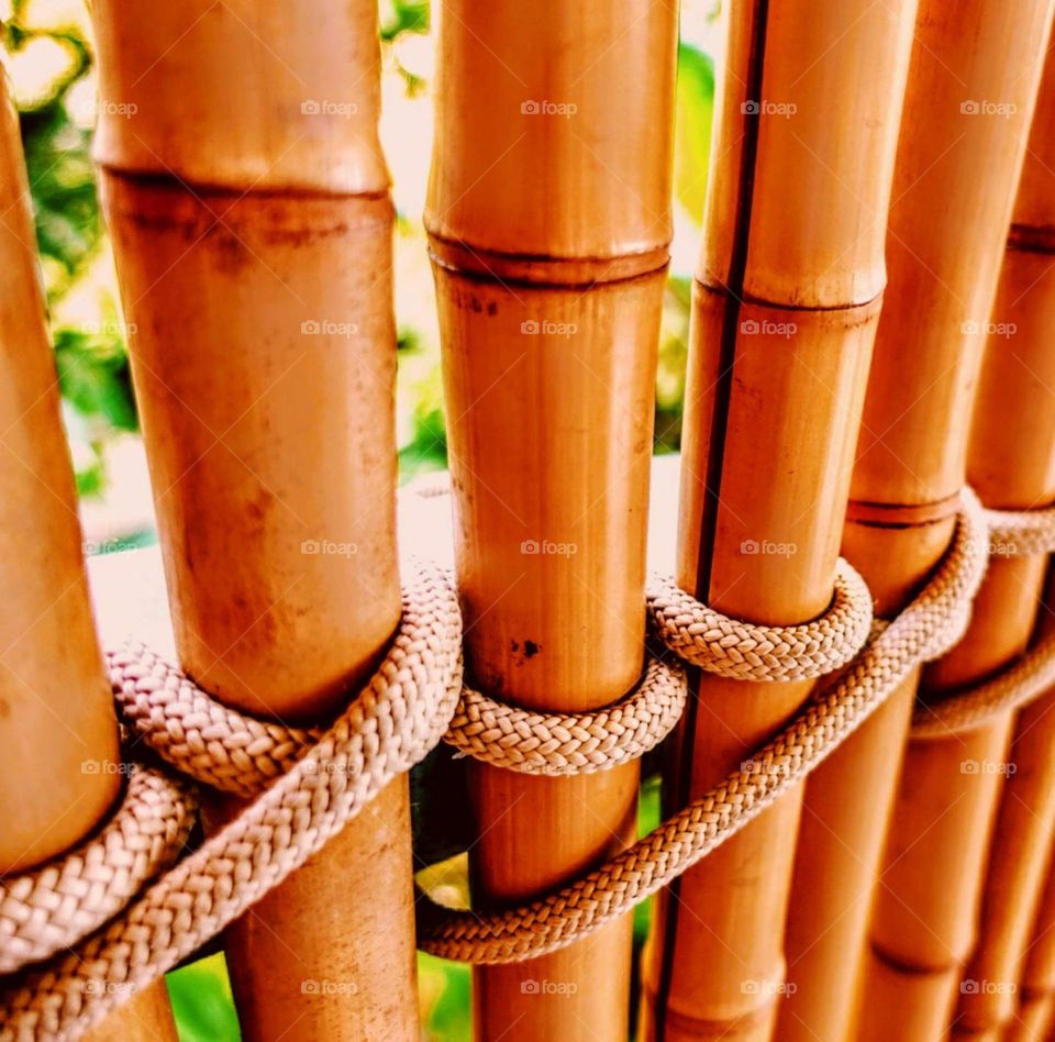 Bamboo garden fencing