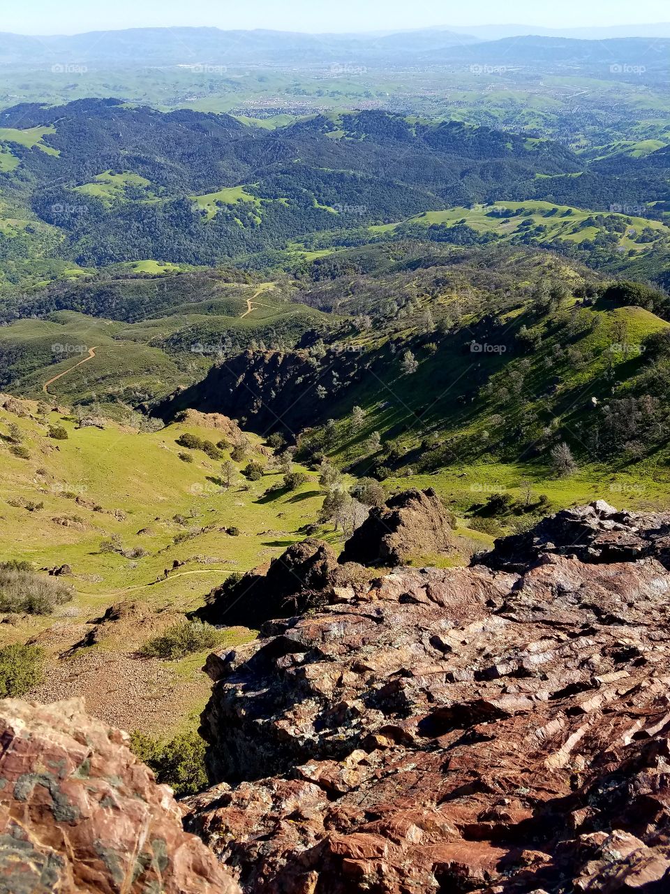 View from the top of Mt. Diablo in the Bay Area.