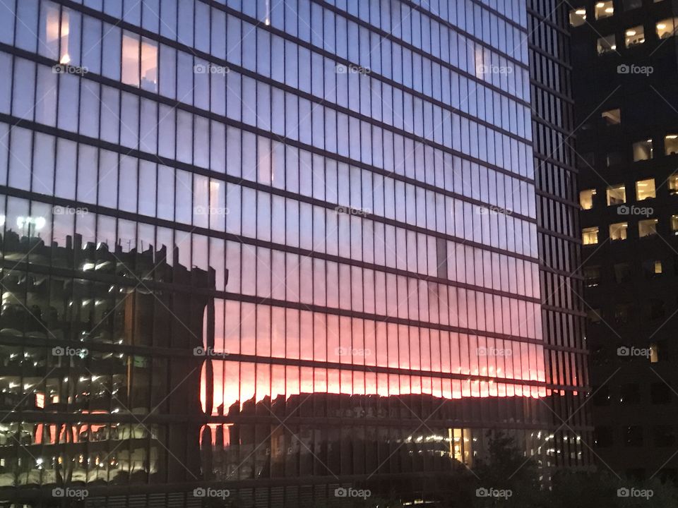 Sunset on Building