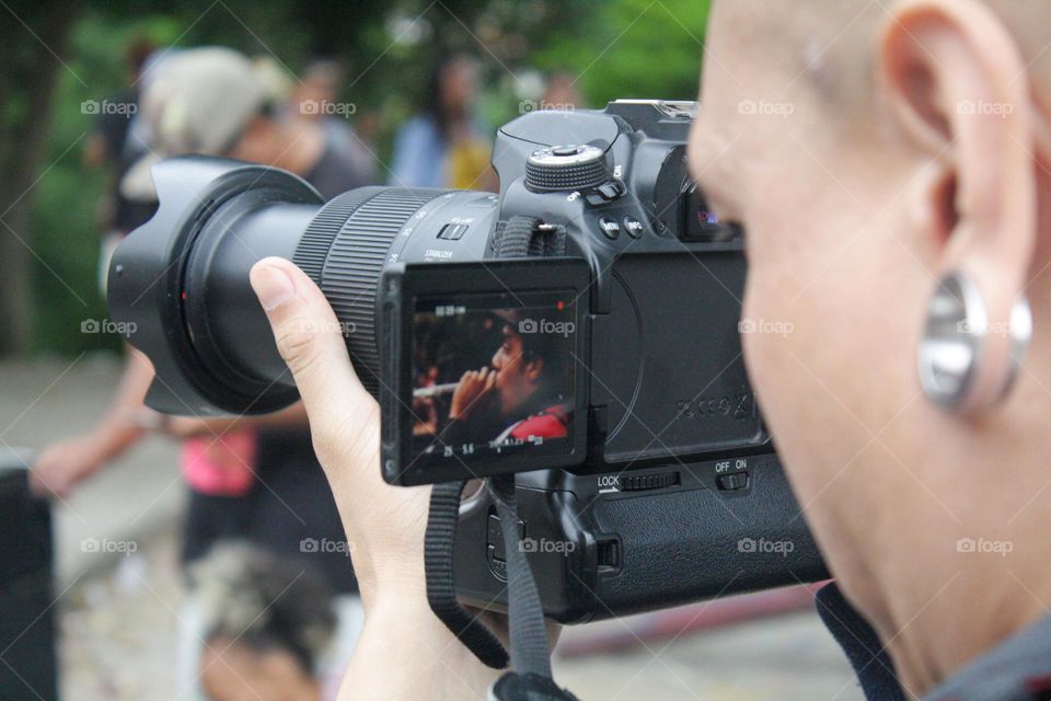 record of the moment when the photographer took his picture