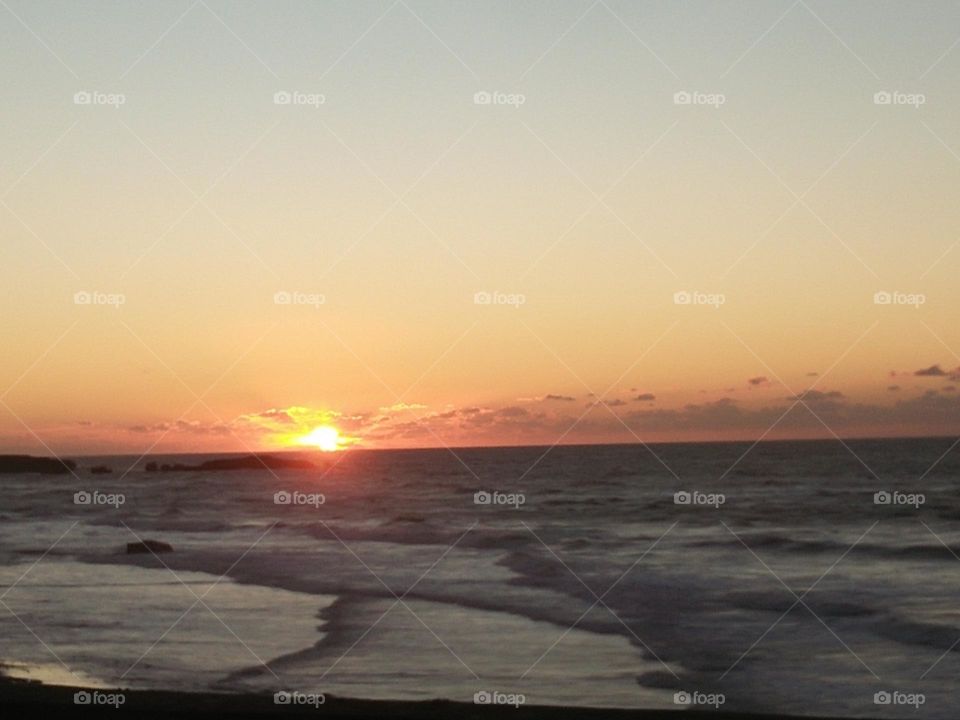 Beautiful sunset at essaouira city in Morocco.