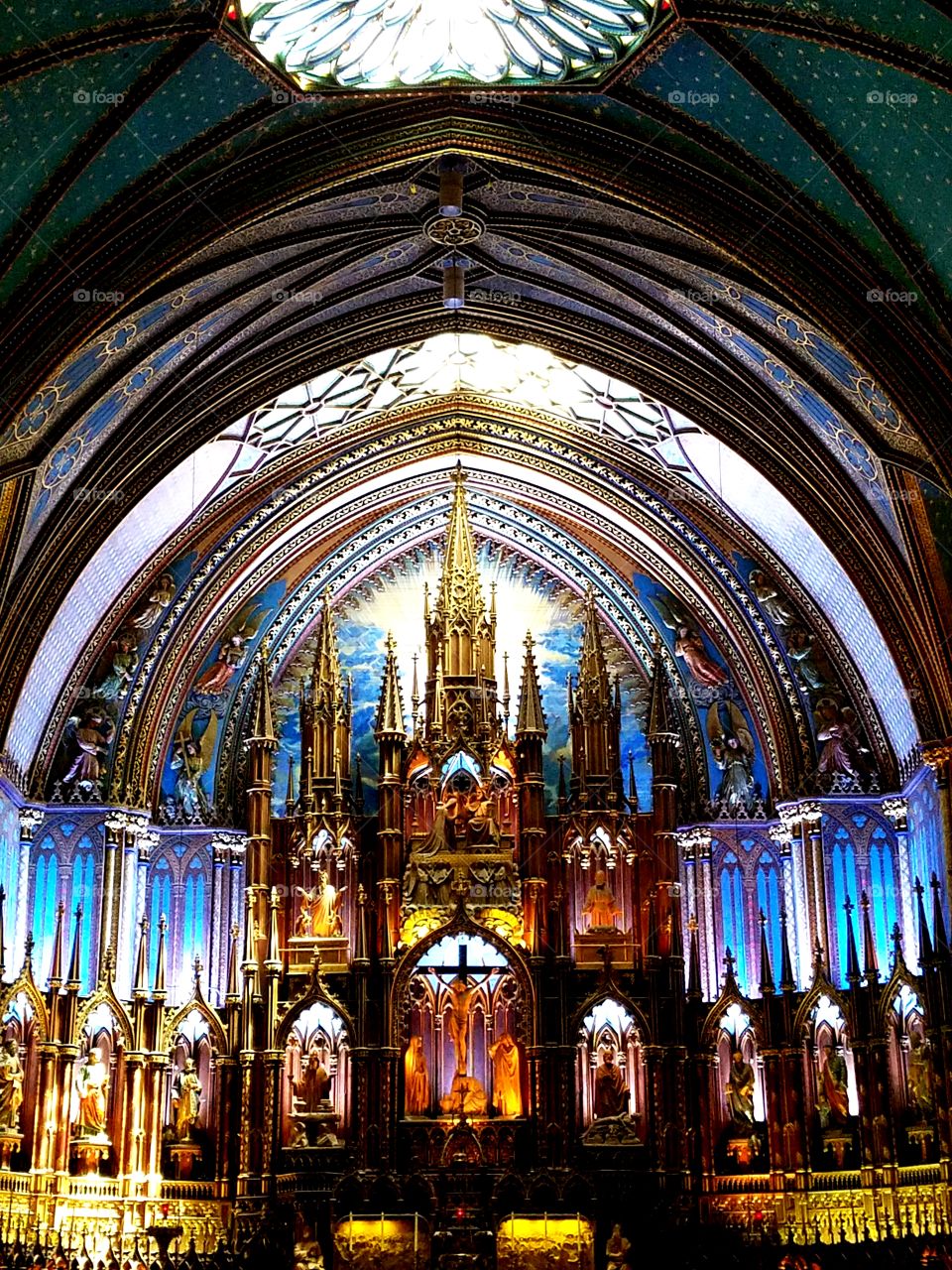 Beautiful Architecture inside of a Church in Montreal, Canada