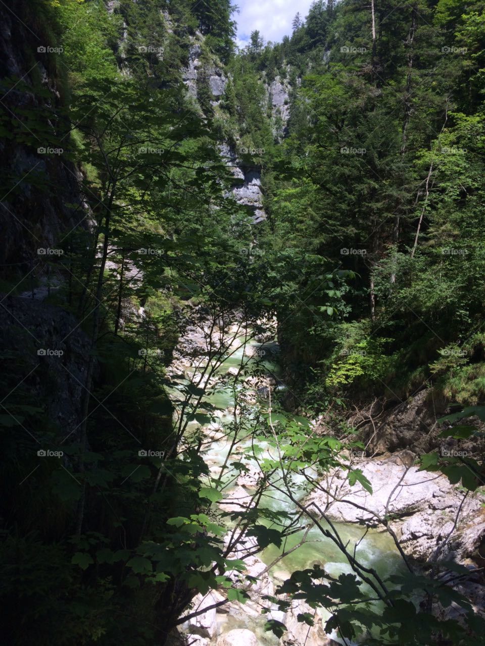 Fluss klamm Landschaft