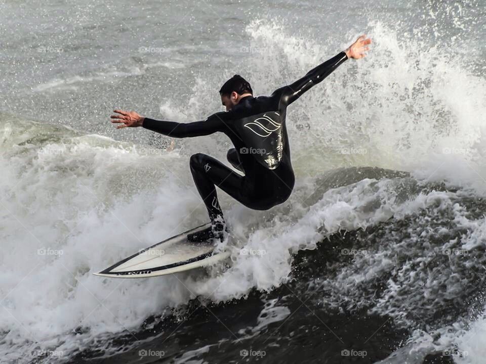 Surfer in England