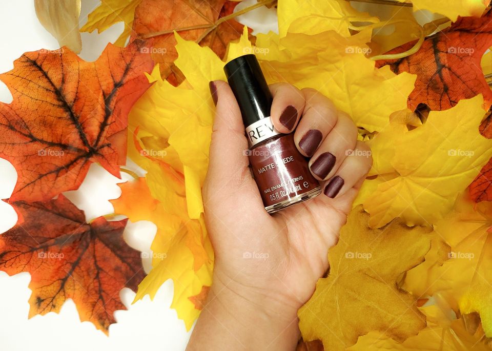 Fall inspired - Revlon matte suede nail polish