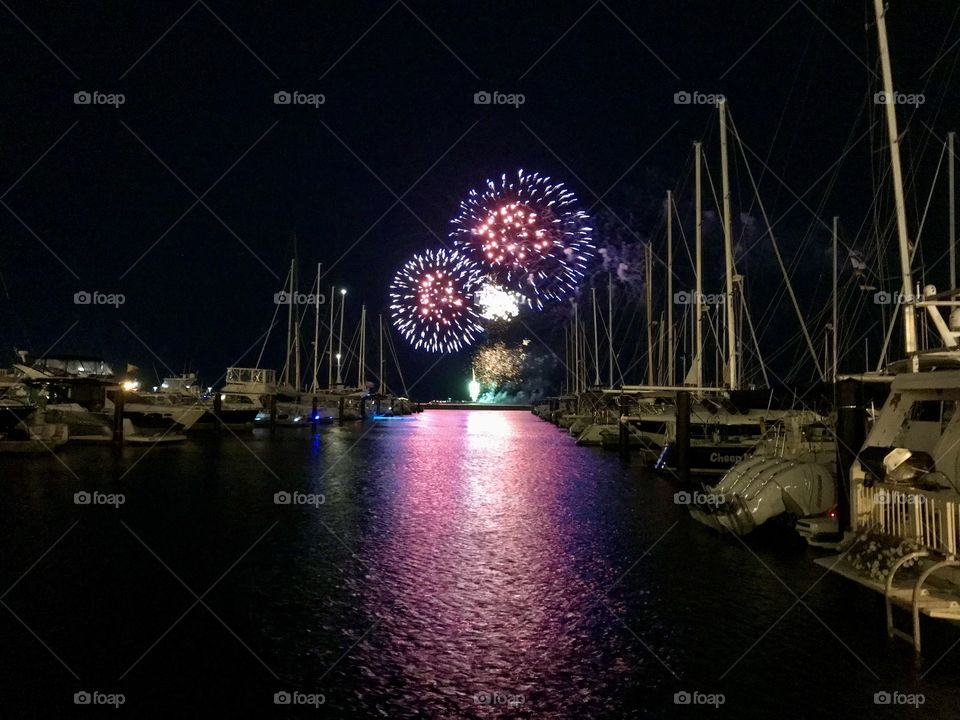 Fireworks at the harbor 