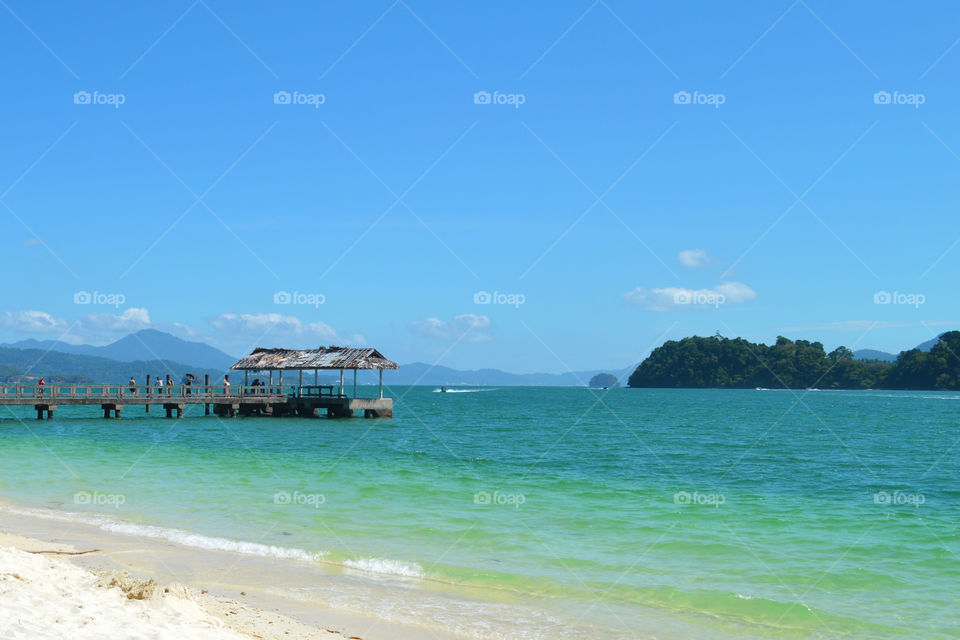 View of a beautiful tropical beach in Malaysia