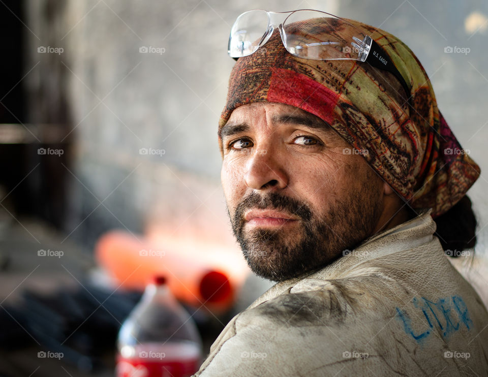 laborer resting