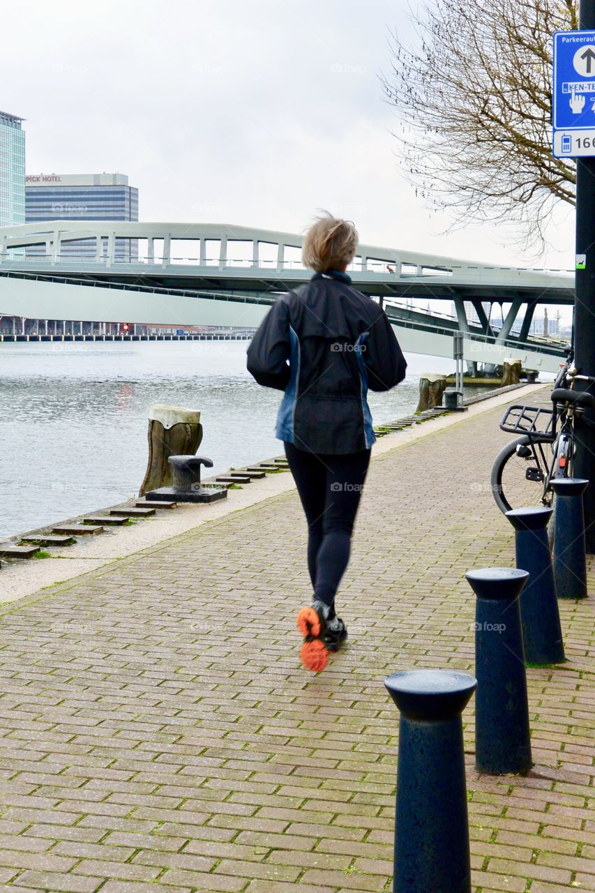 A jogger in Amsterdam