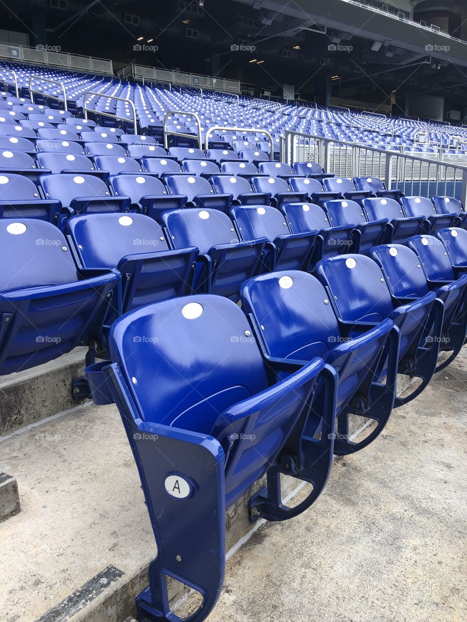 Bleachers chairs at Marlins Park, Miami, Florida, USA 