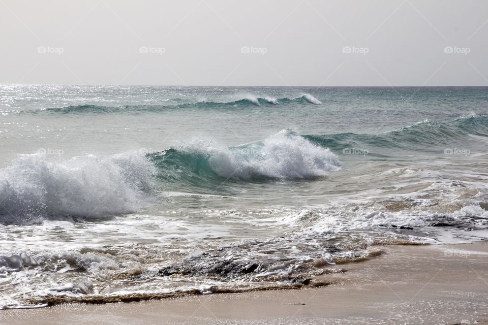 Vacation,  sandy beach and waves, Fuerteventura Canary Islands - semester på Kanarieöarna , sandstrand och vågor 