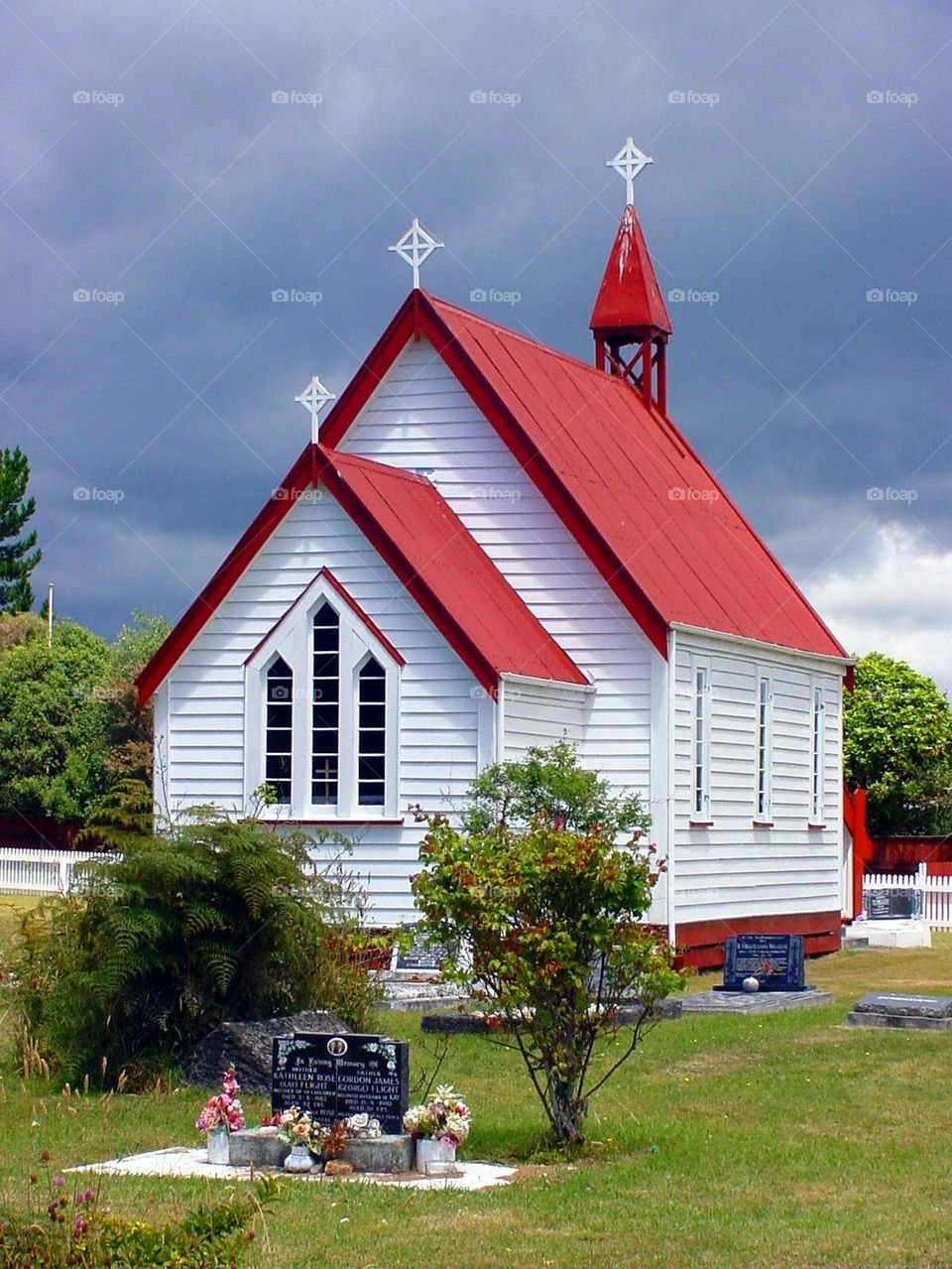 red white church building by kshapley