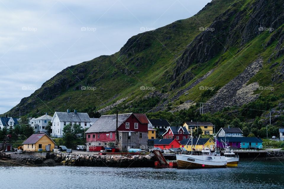 A view to a Norwegian fishing village