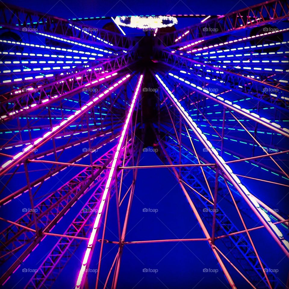 Illuminated carnival Ferris wheel 