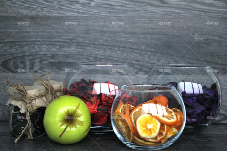 Fruits, apples, oranges, tea, relaxation, healthy eating, food, drinks