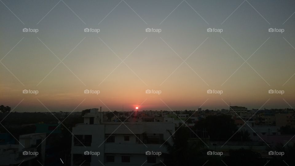 Sunset, Sun, Dawn, Landscape, No Person