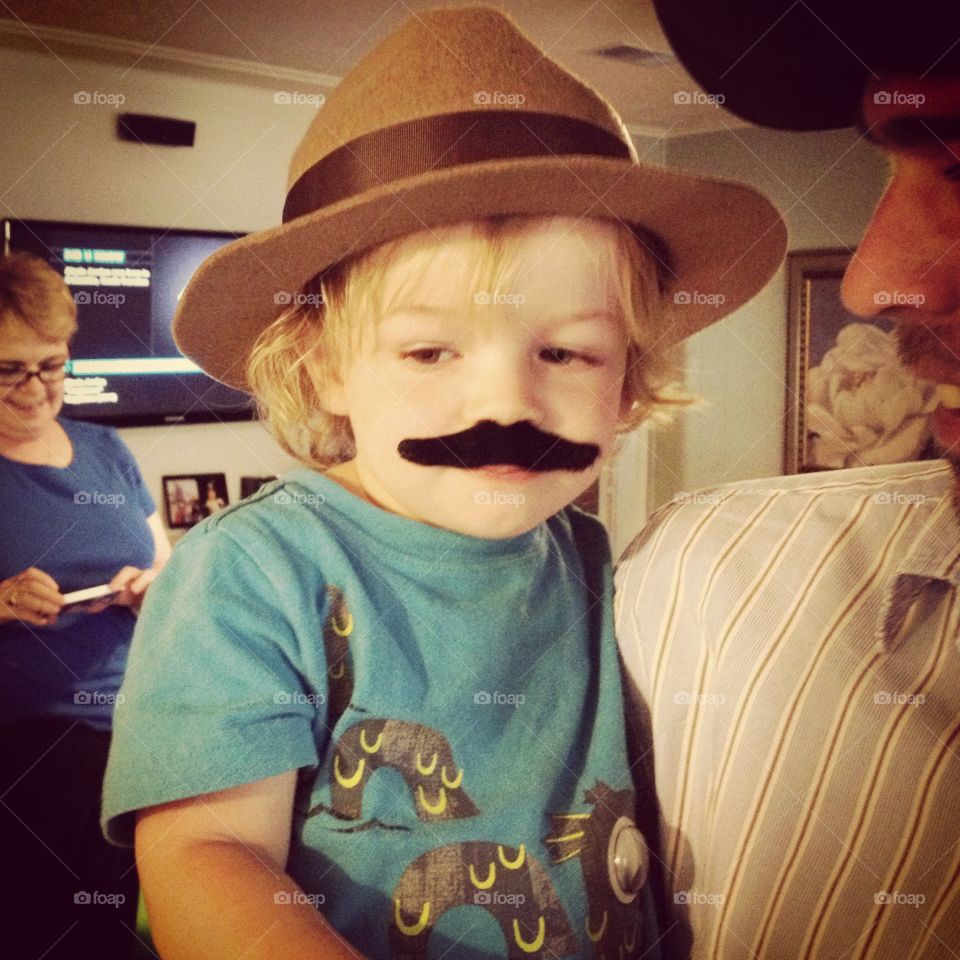 Mustache. Hipster baby. 