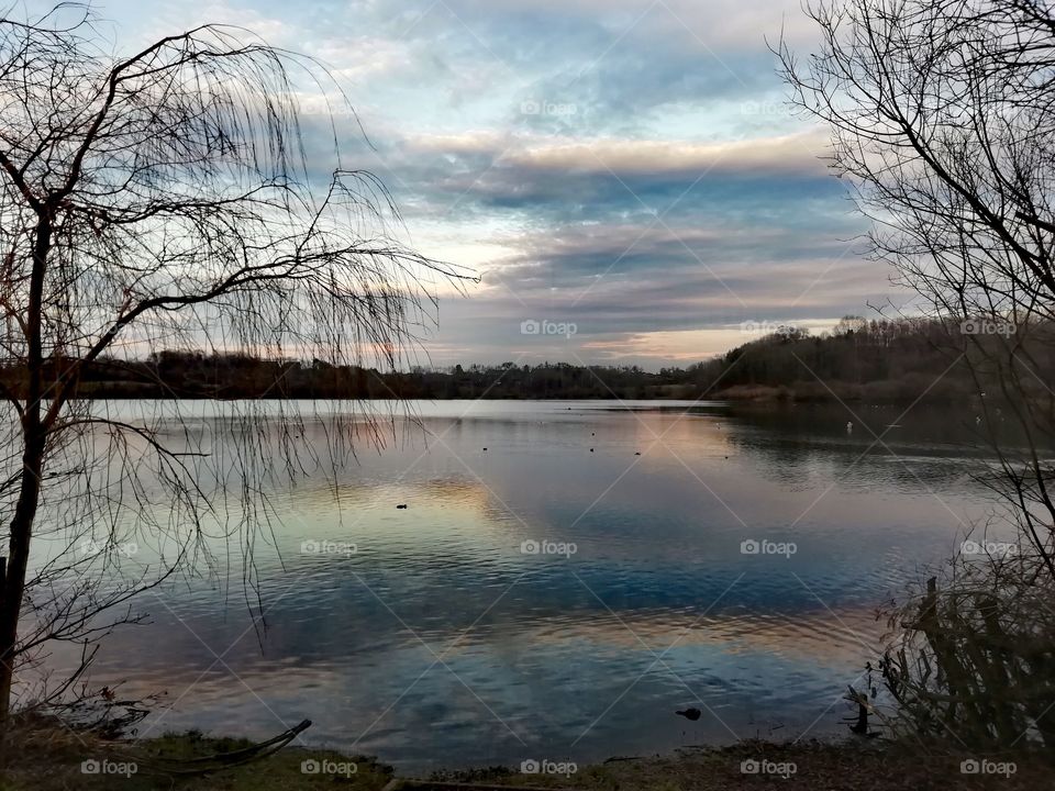 Winter sky reflections