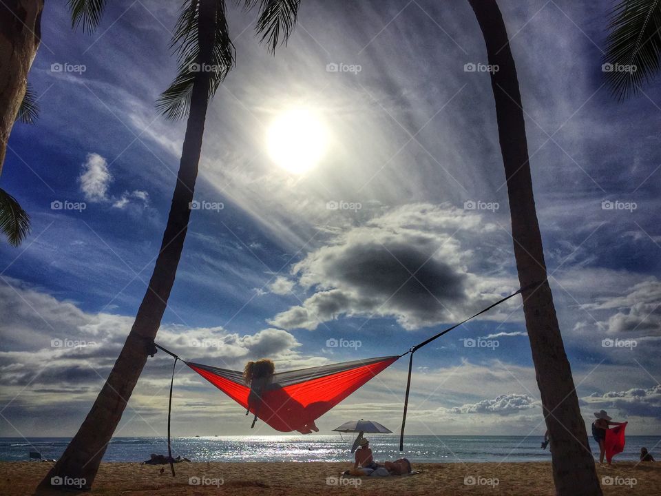 Red hammock