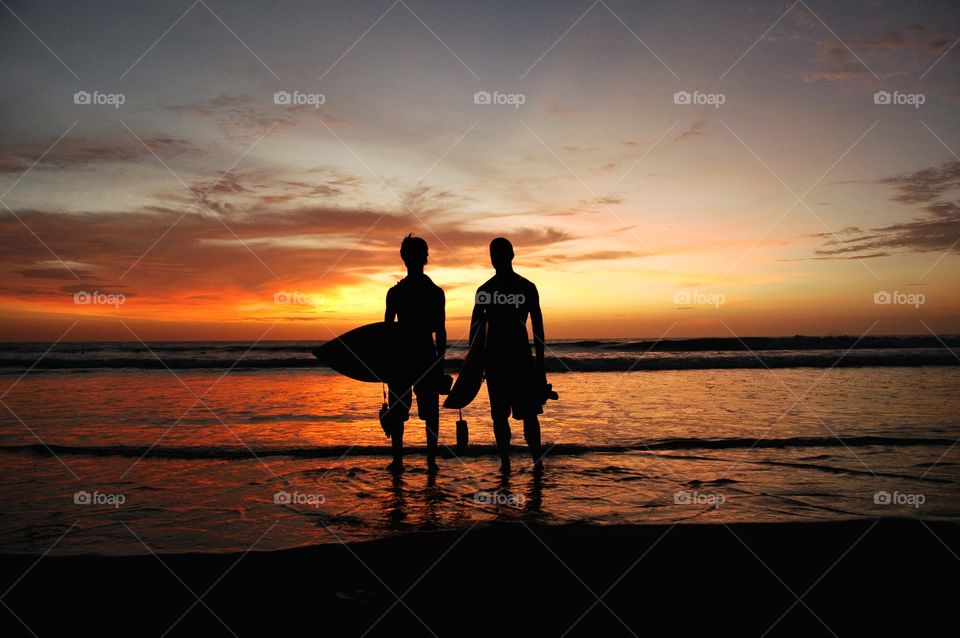 surfer and sunset