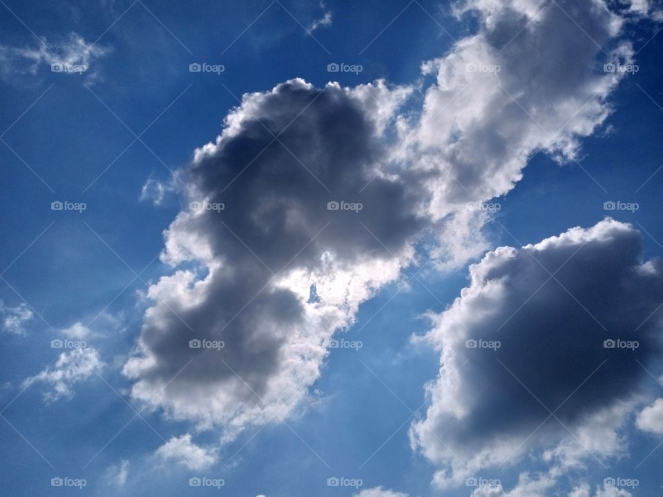 blue sky with clouds