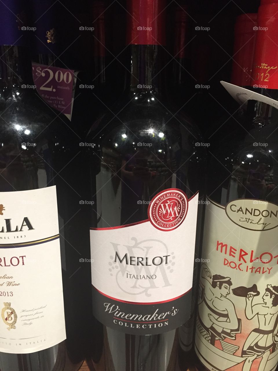 Merlot. Some Merlot on a shelf