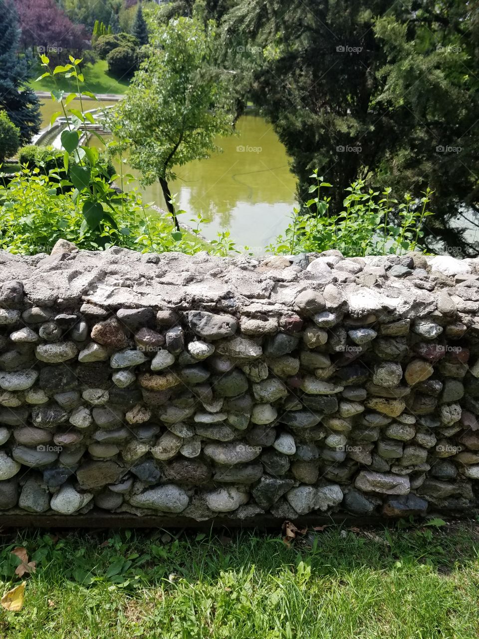 a stone wall in the dikman vadesi park in Ankara Turkey