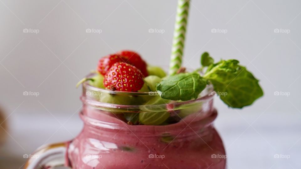 Food, No Person, Leaf, Fruit, Strawberry