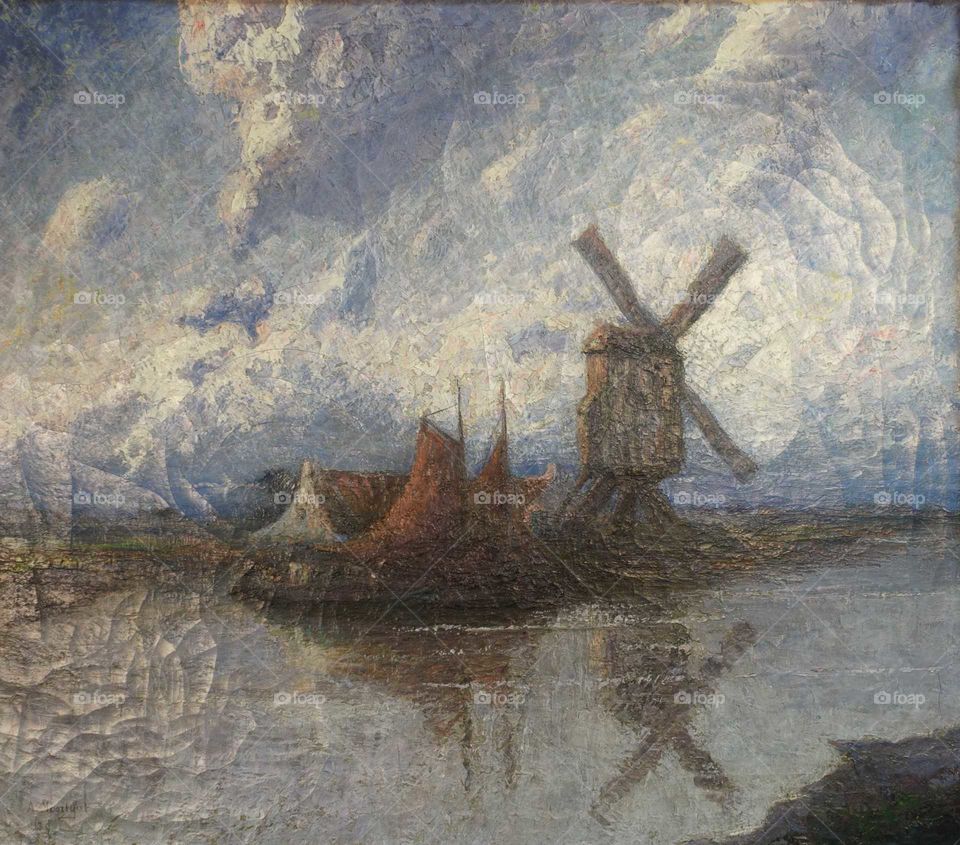 A. Moortyat windmill painting