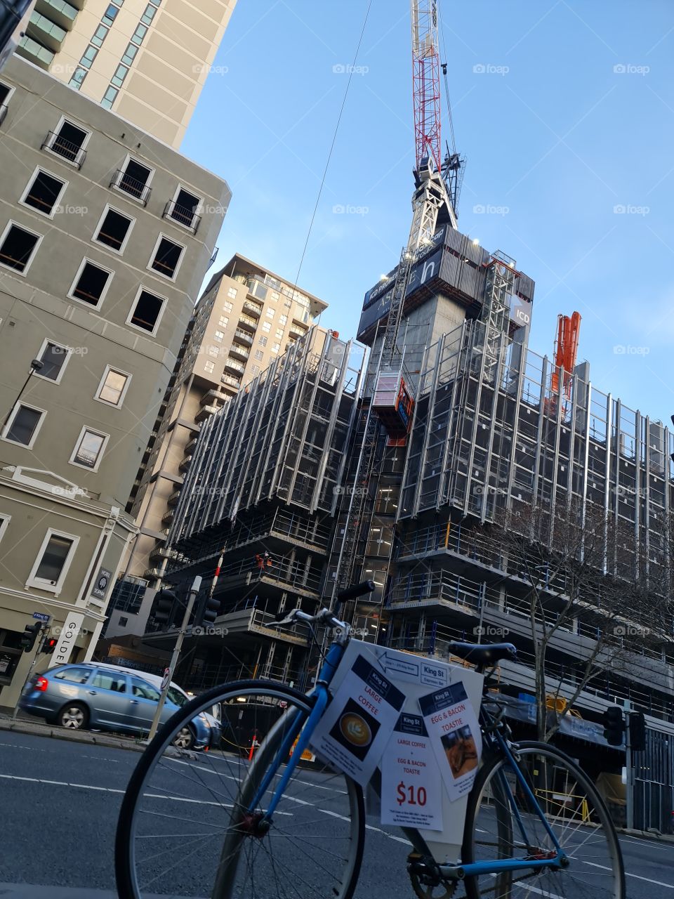 Melbourne CBD Building in Australia new bloody huge Apartment building skyscraper