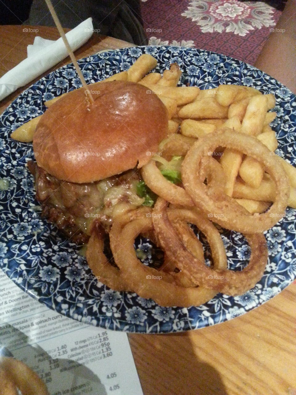 Ernest Willows Cardiff Pub Beef Burger