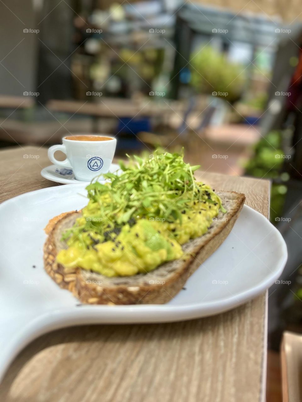 Avocado toast and coffee 