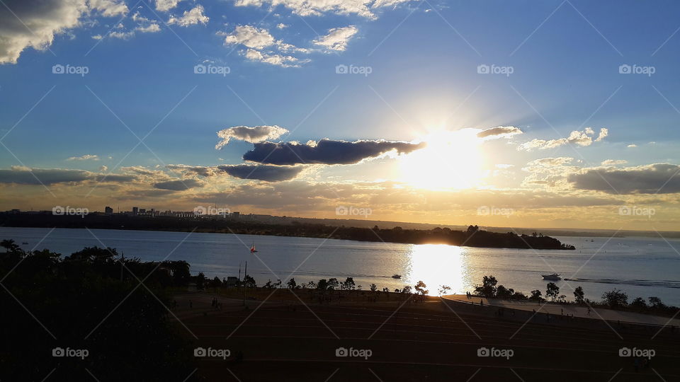 sunset in The lake