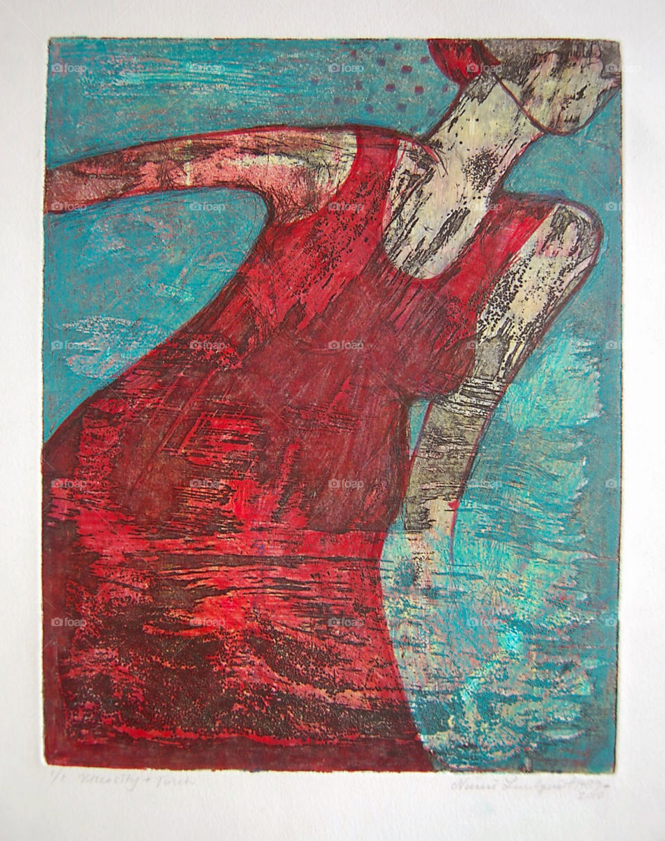 "Red dress" av Ninni Hausenkamp Lundqvist