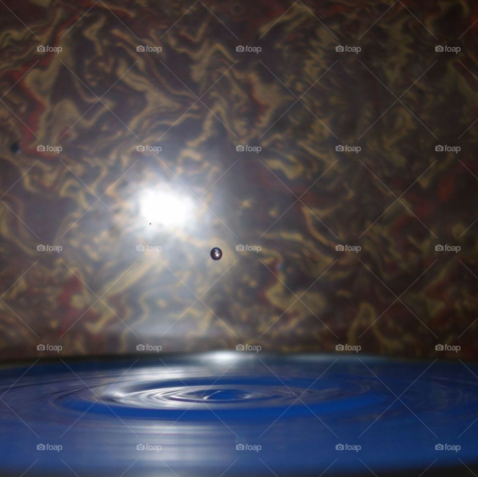 Colourful water drop image