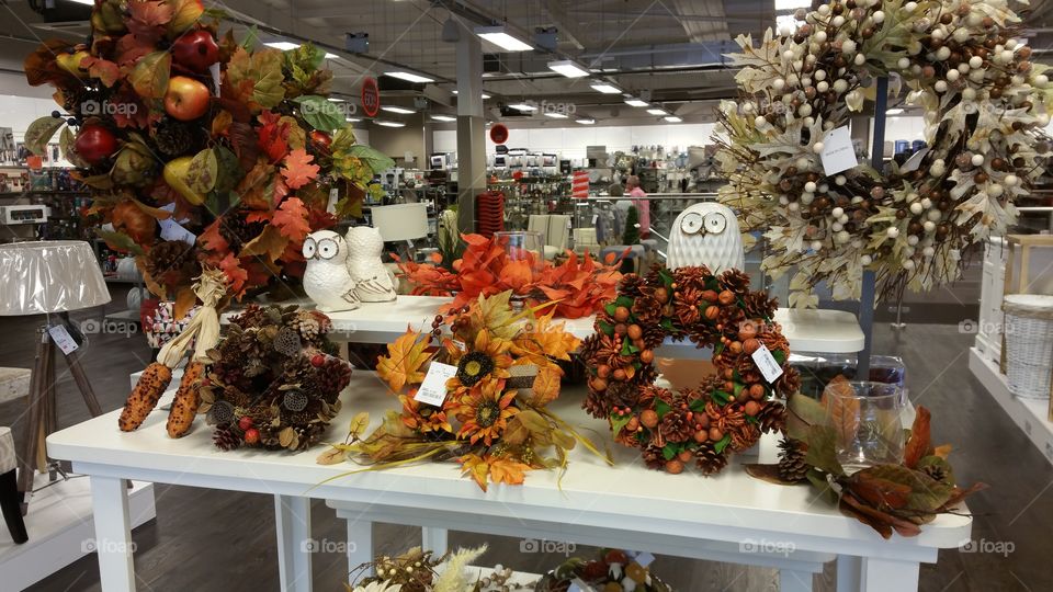 autumn fall decorations in tkmax store 2016
