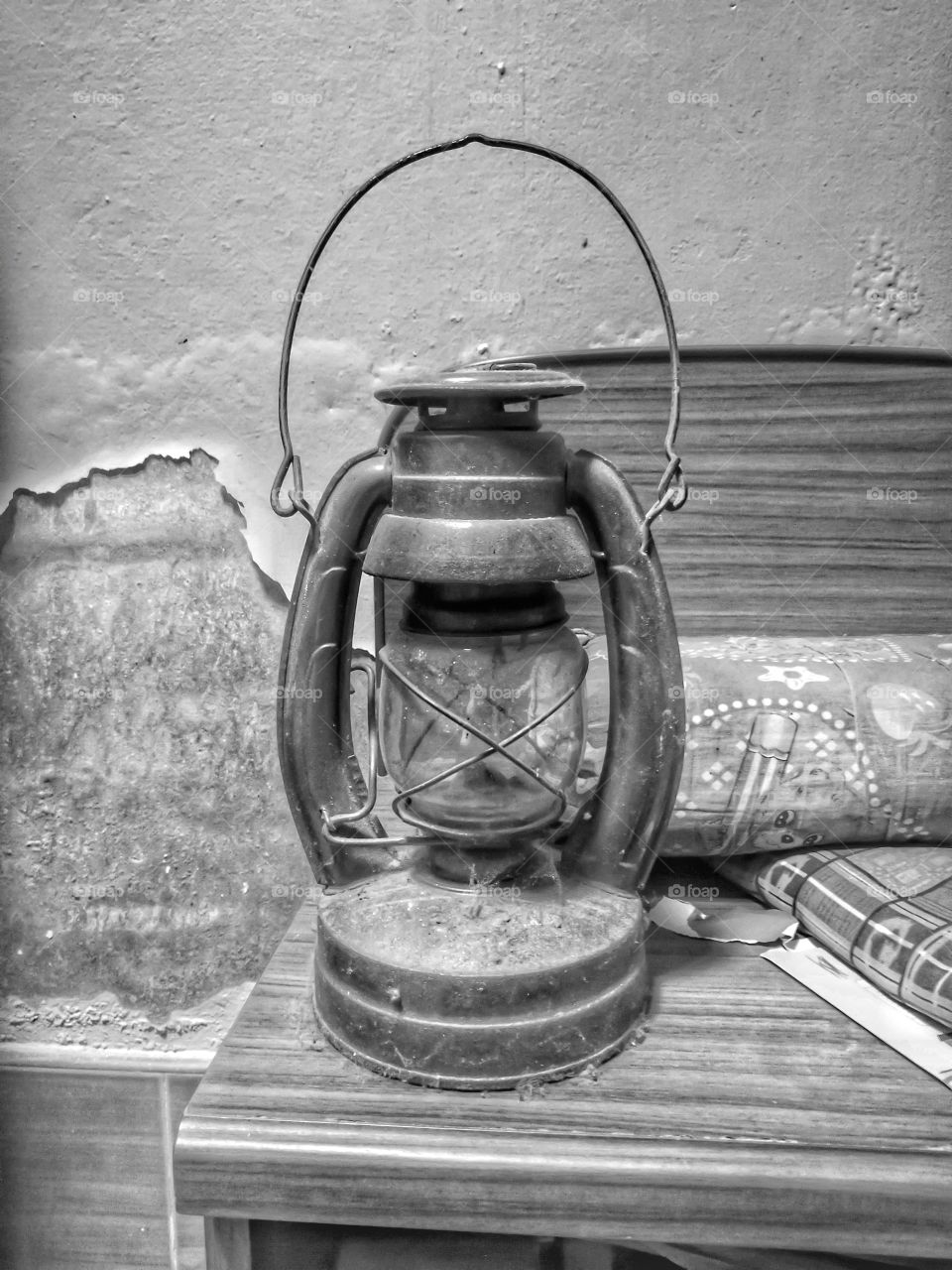 Close-up of lantern old lamp