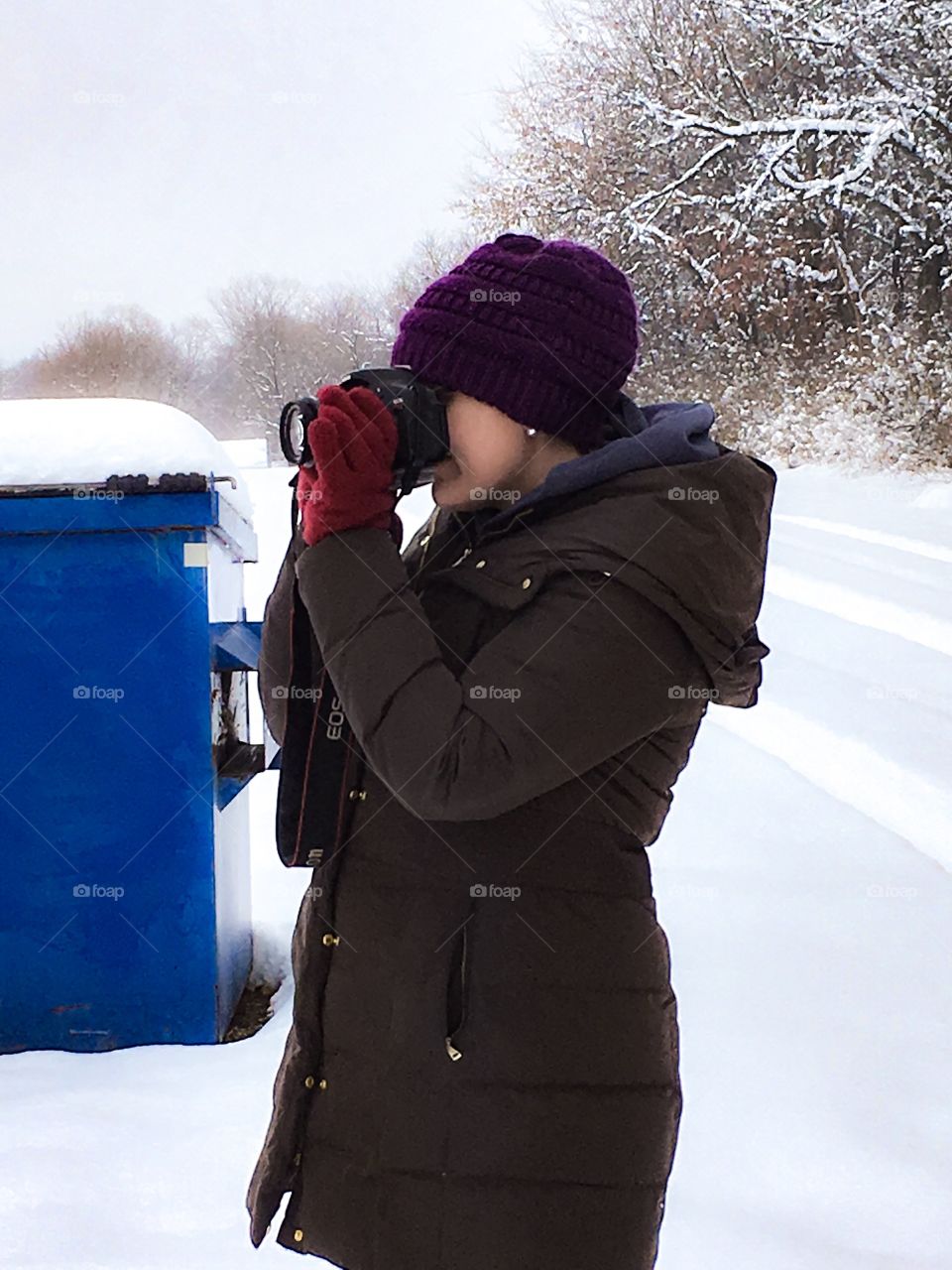 My Wife on a Snowy Day