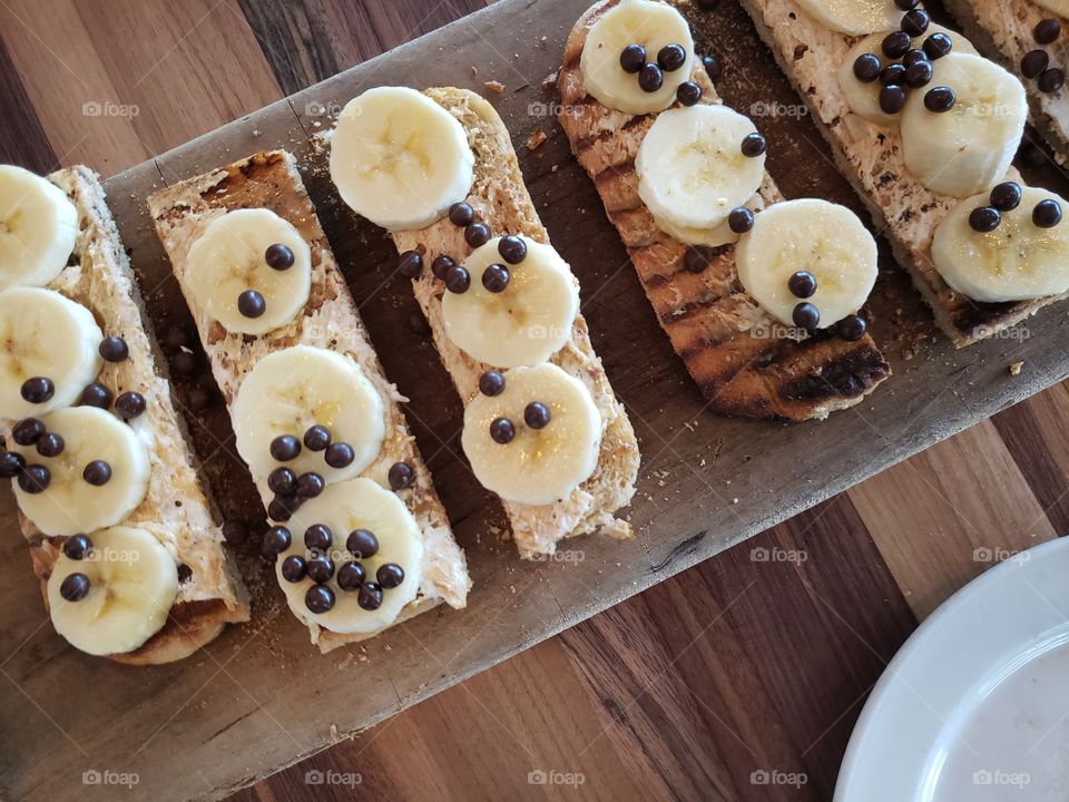 Peanut butter banana toast