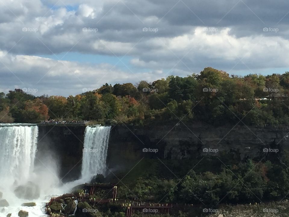 The Falls in Fall. Niagara Falls Canada. 
October 2015