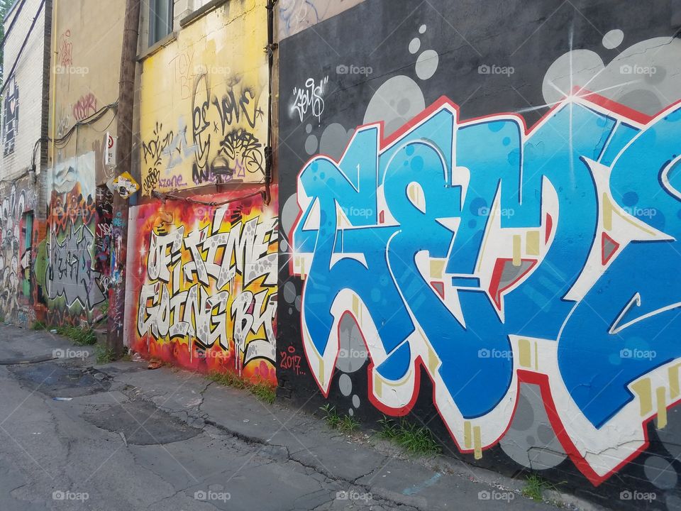 Graffiti Words On A Wall