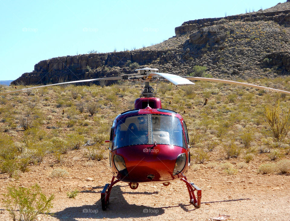 Landing site for Grand Canyon Helicopter Ride