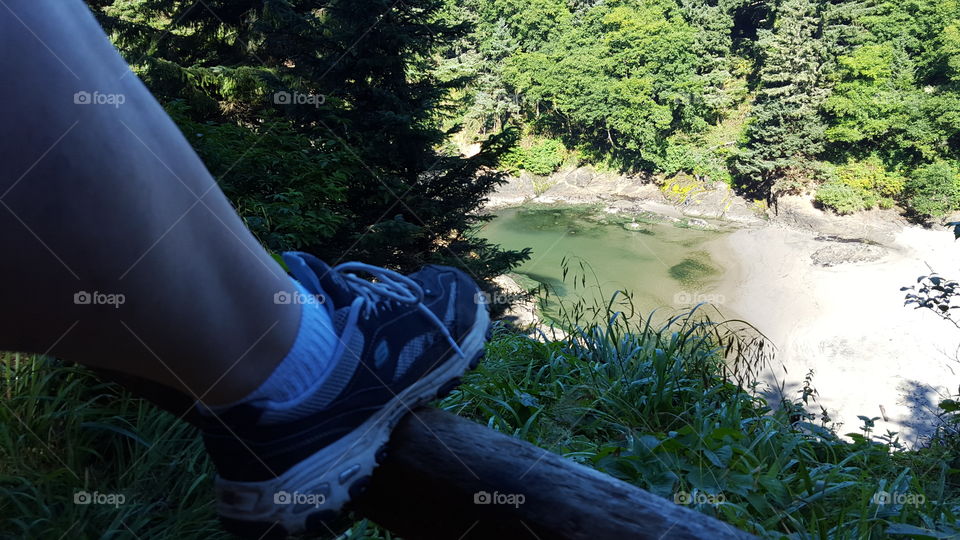 a view of Deadman cove on a hike