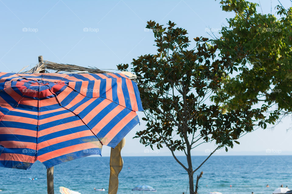 sun umbrella on the beach