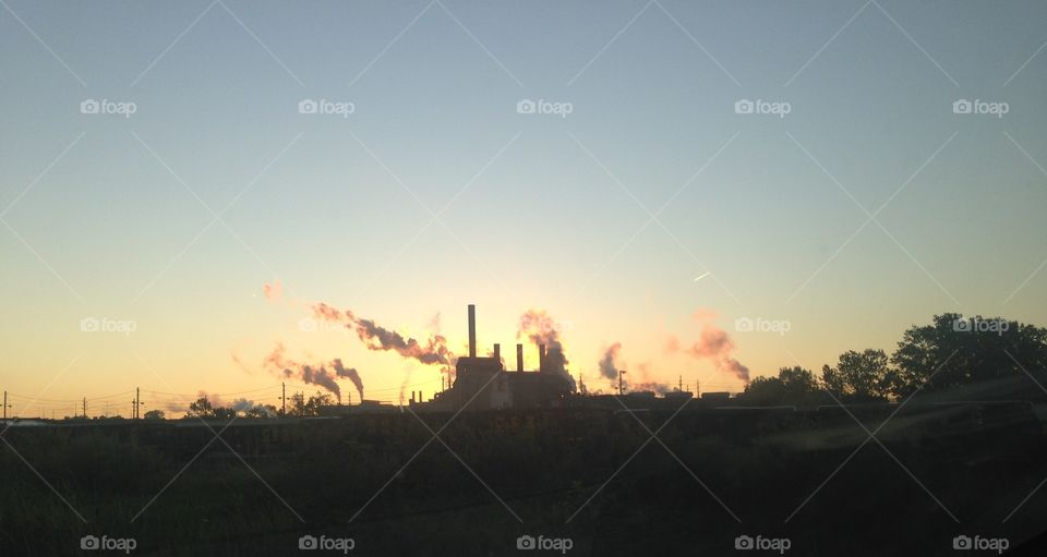 Sunrise Over The Steel Mill, Cleveland, Ohii