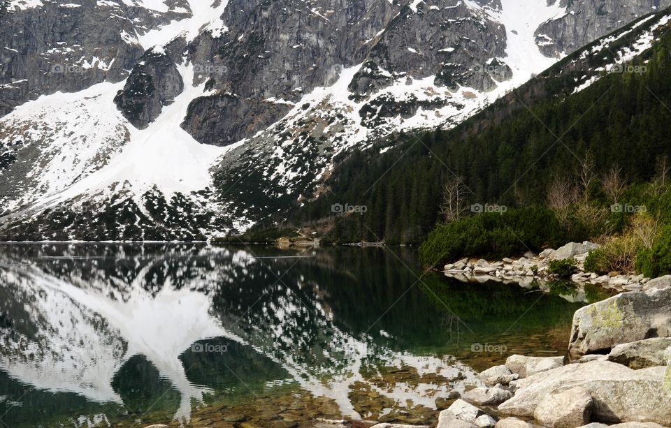 Idyllic view of lake during lake