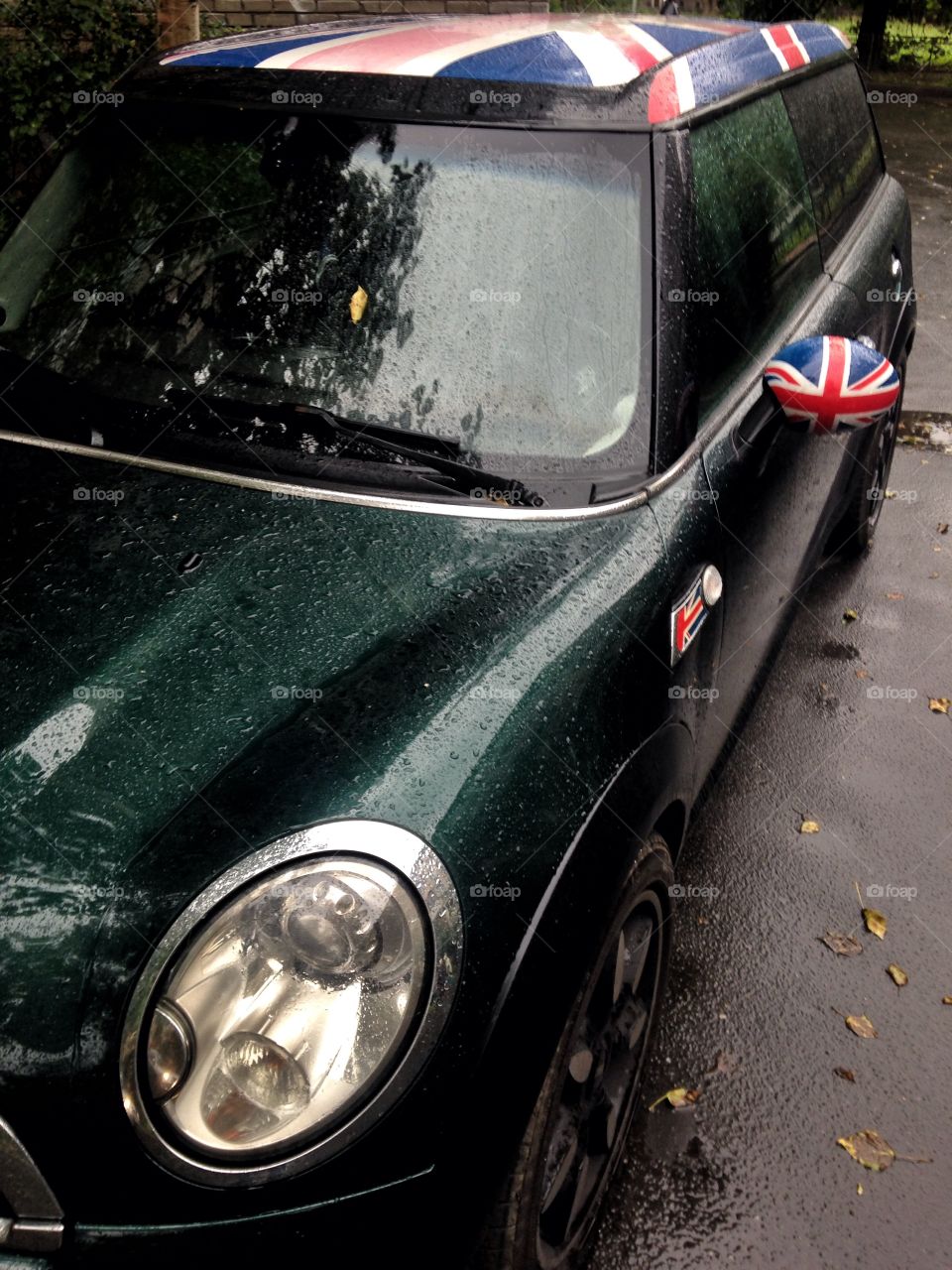 Green mini cooper 